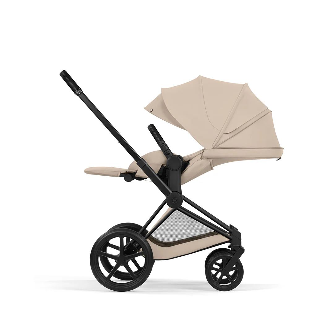 CYBEX Priam Comfort Pushchair & Foldable Carrycot - Cozy Beige/Black - Image 8
