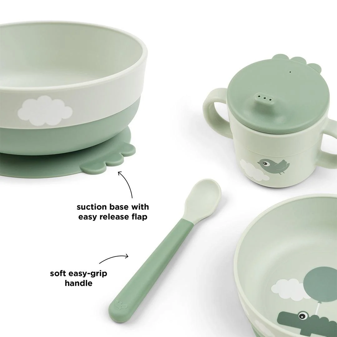 Done by Deer Foodie First Meal Set - Green - Happy Clouds - Image 6