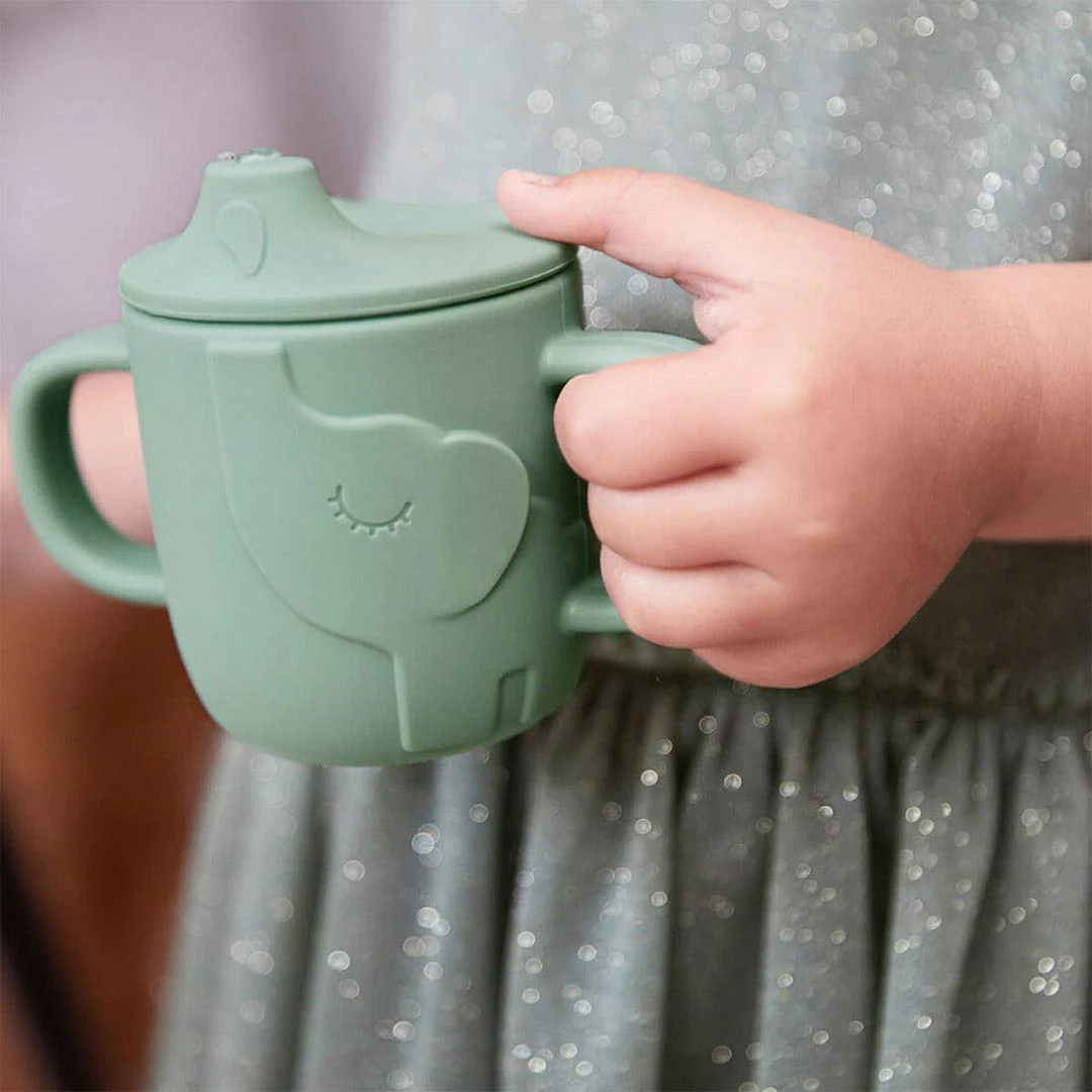 Done by Deer Peekaboo Spout Cup - Elphee - Green - Image 2