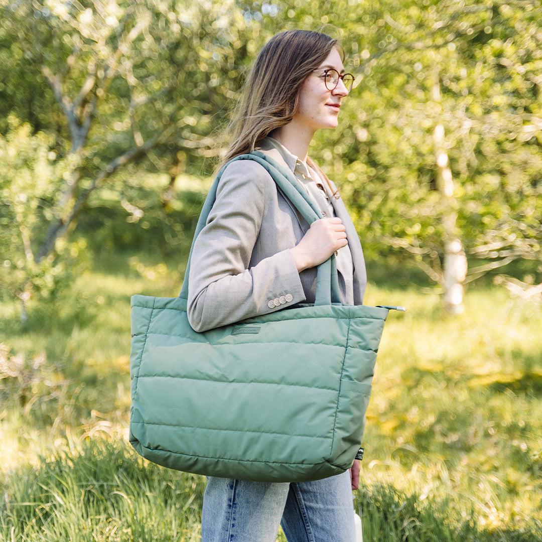 Done by Deer Quilted Changing Tote Bag - Green - Image 2