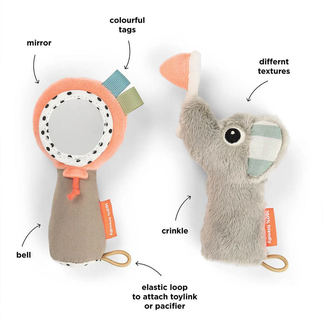 Done by Deer Sensory Rattle Mirror Set - Celebration Mix - Image 5