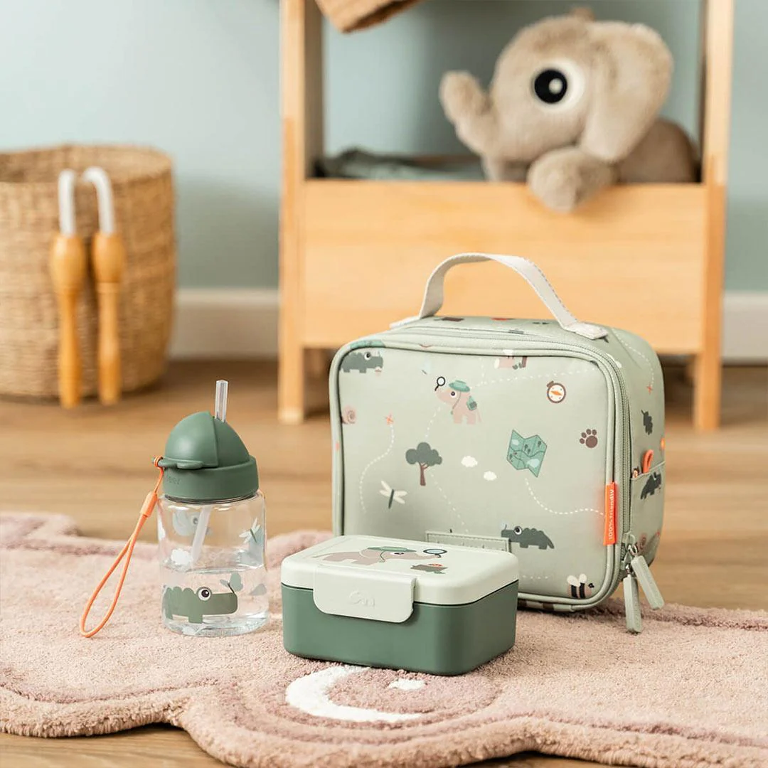 Done by Deer Tiny Lunch Box With Snack Picks - Tiny Trails Green - Image 2