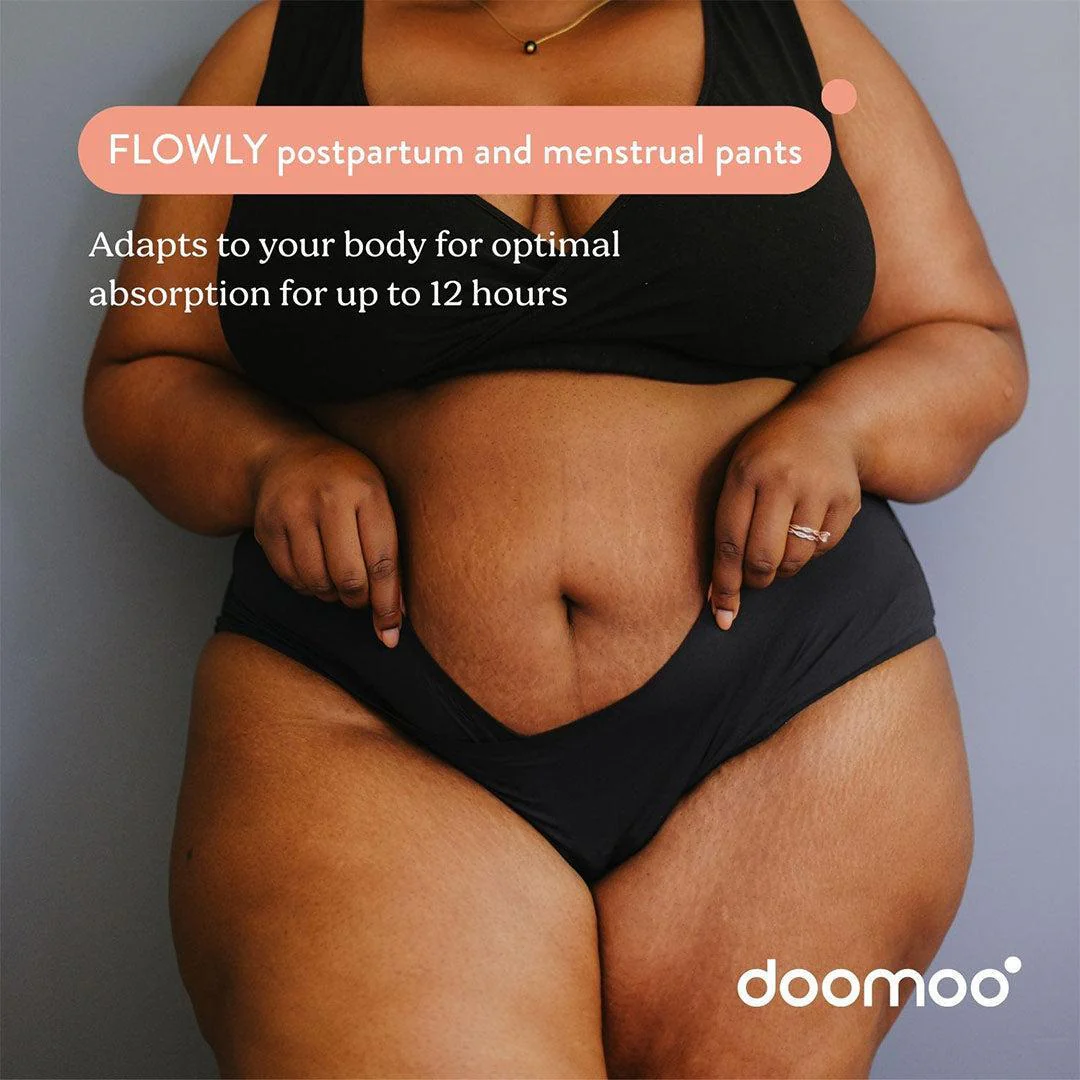 Doomoo Flowly Postpartum Recovery 2 in 1 Underwear - Black - Image 2