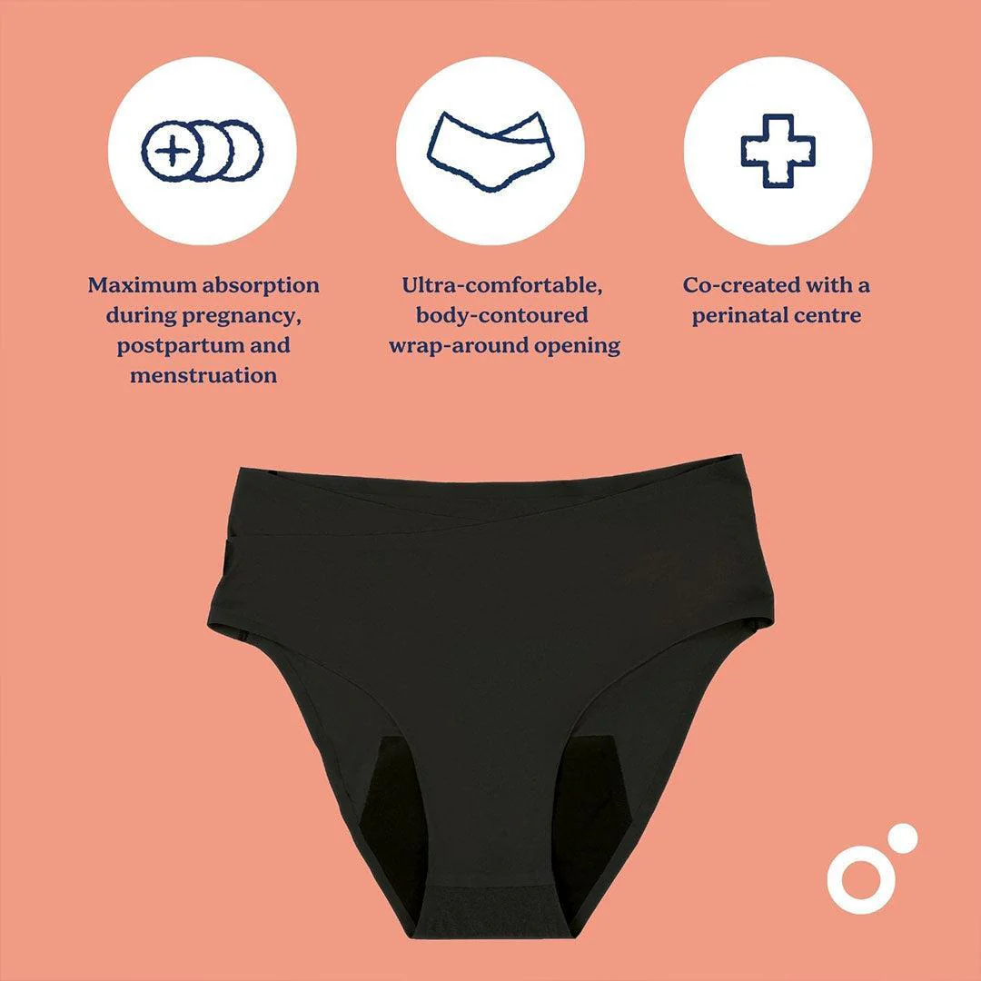 Doomoo Flowly Postpartum Recovery 2 in 1 Underwear - Black - Image 3