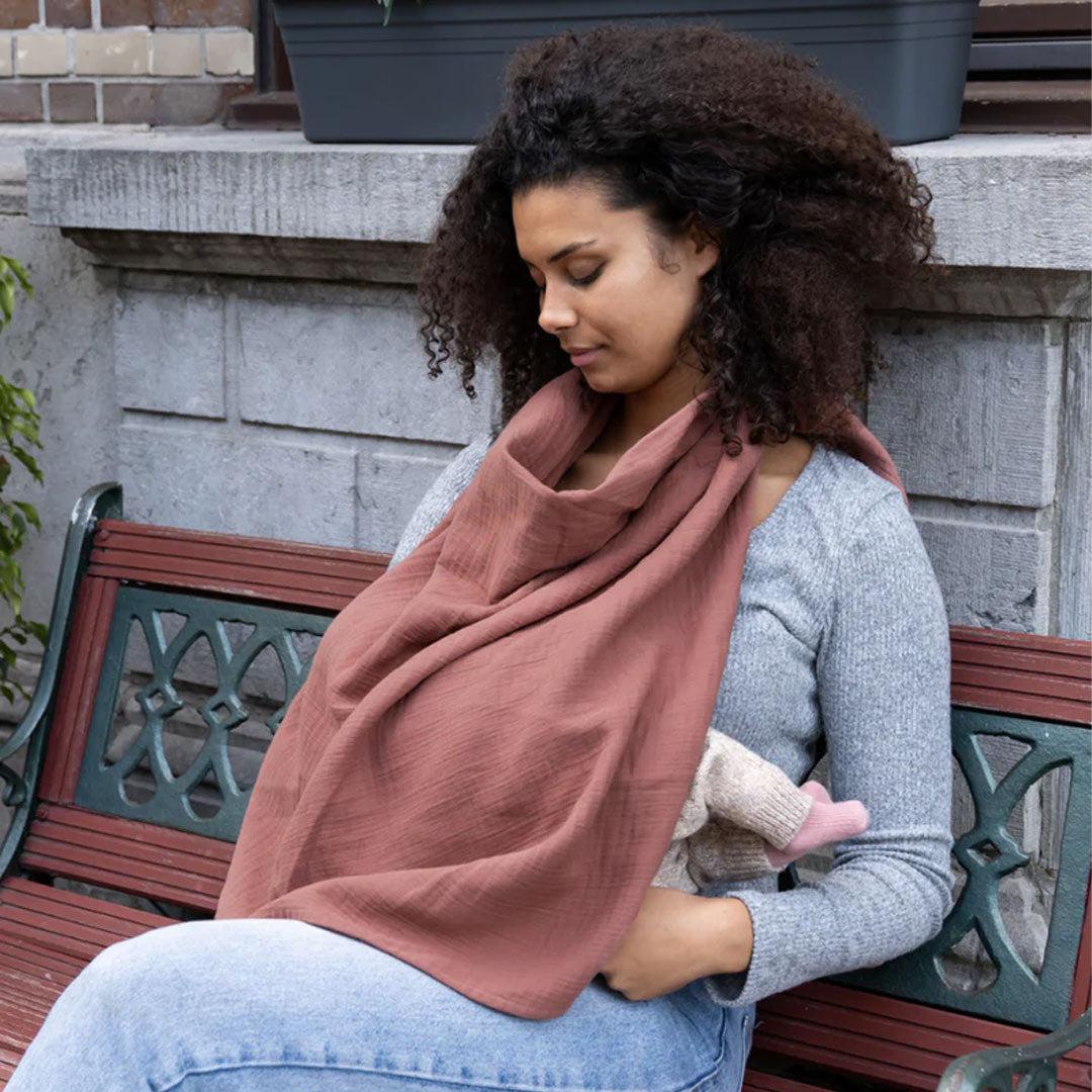 Doomoo Mom N Play Breastfeeding Cape - Brick - Image 2
