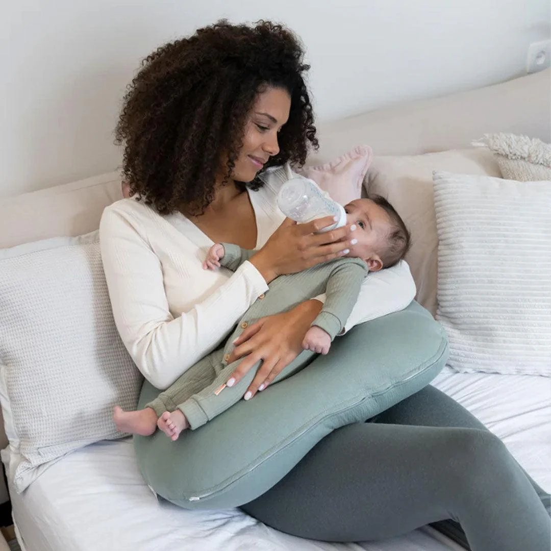 Doomoo Softy Muslin Nursing Pillow - Jersey Green - Image 2