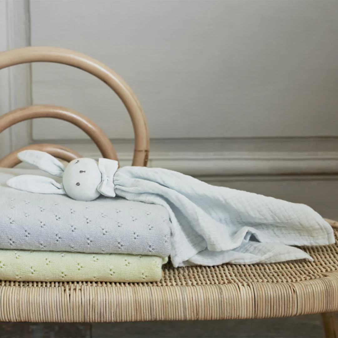 Elodie Details Pointelle Blanket - Bermuda Blue - Image 2