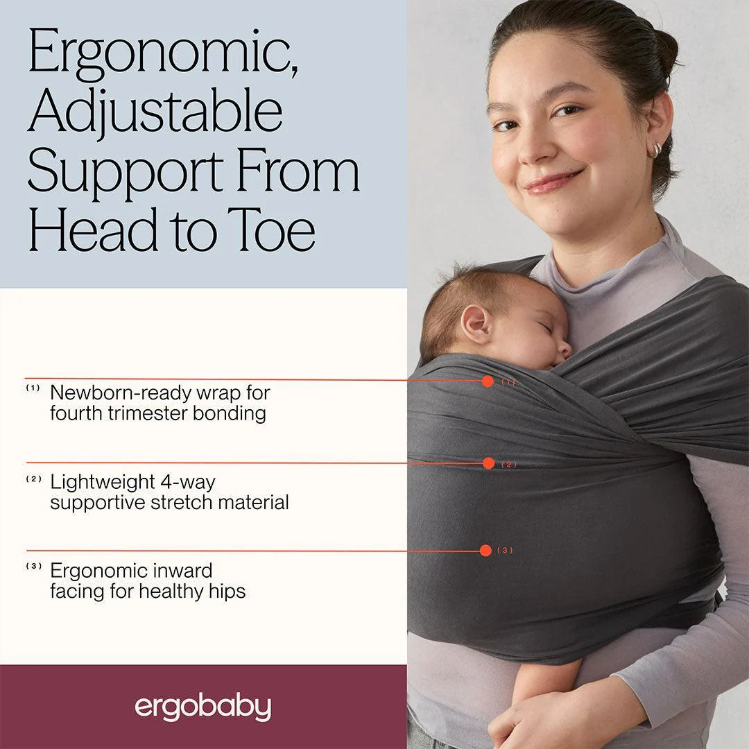Ergobaby Aura Wrap - Soft Black - Image 3