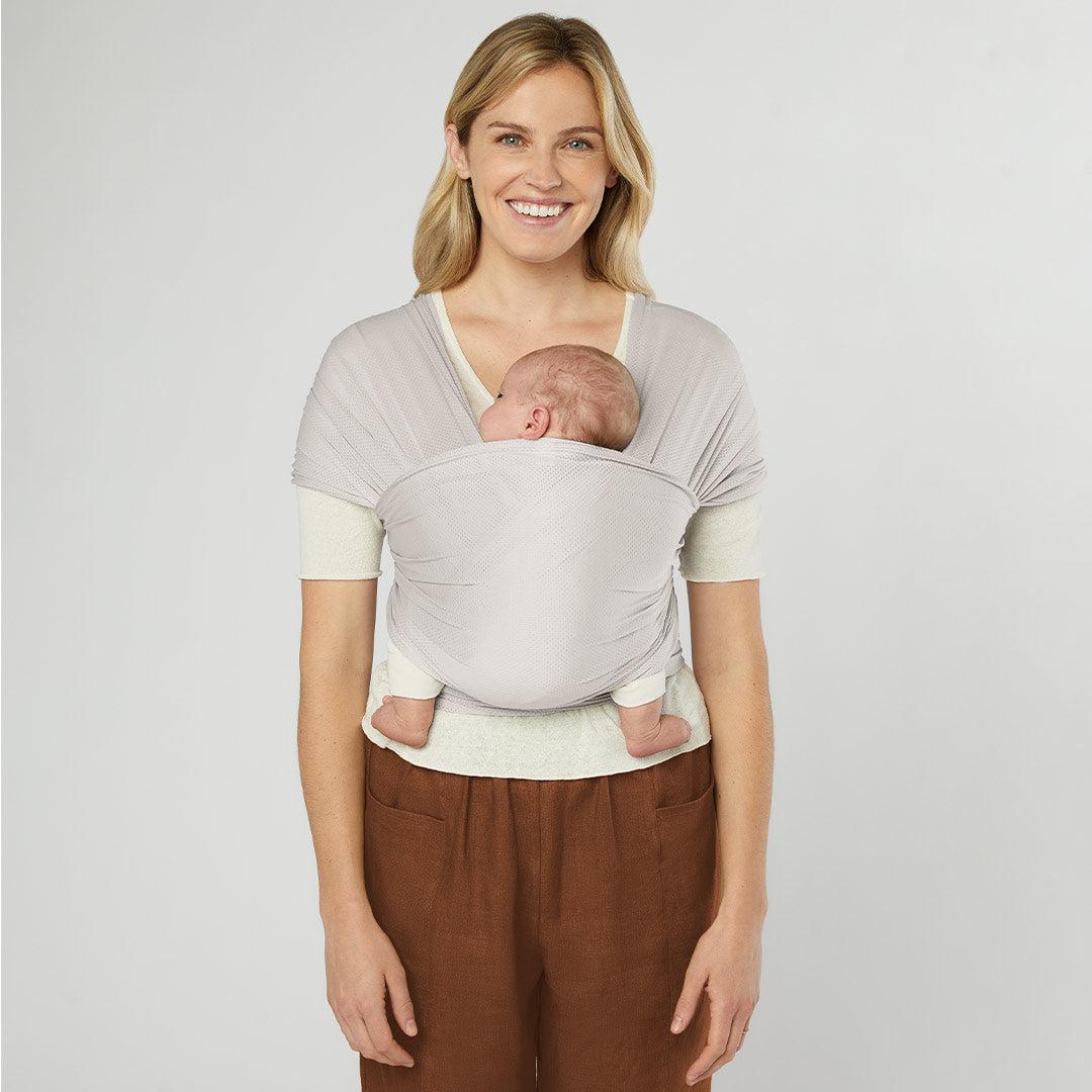 Ergobaby Aura Wrap - Sustainable Mesh - Soft Grey - Image 8