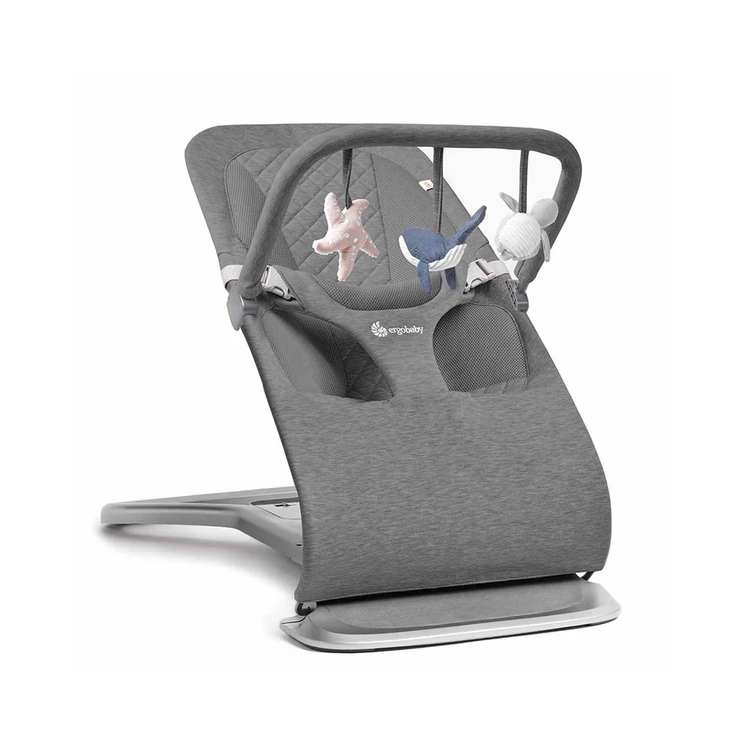 Ergobaby Evolve Bouncer Toy Bar - Ocean Wonders - Charcoal Grey - Image 3