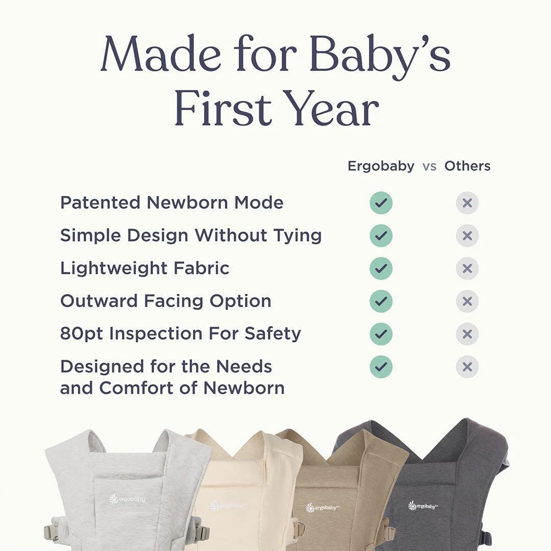 Ergobaby Embrace Carrier - Soft Air Mesh - Soft Grey - Image 15