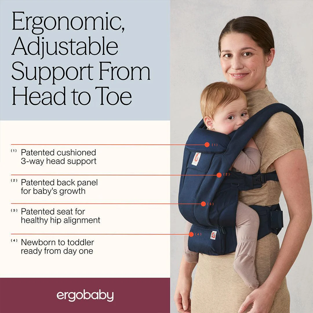 Ergobaby Omni Deluxe Carrier - Cotton  - Midnight Blue - Image 3