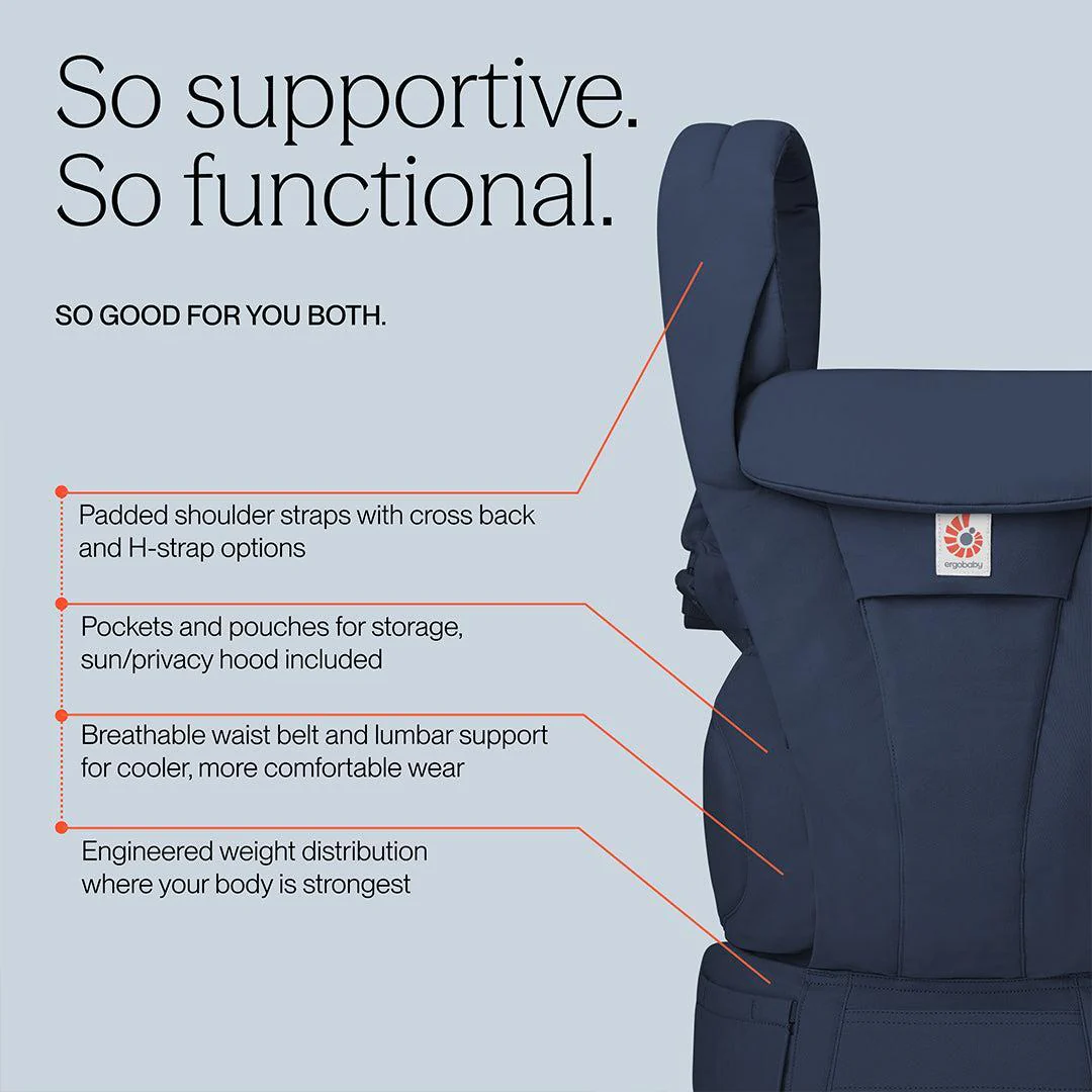 Ergobaby Omni Deluxe Carrier - Cotton  - Midnight Blue - Image 4