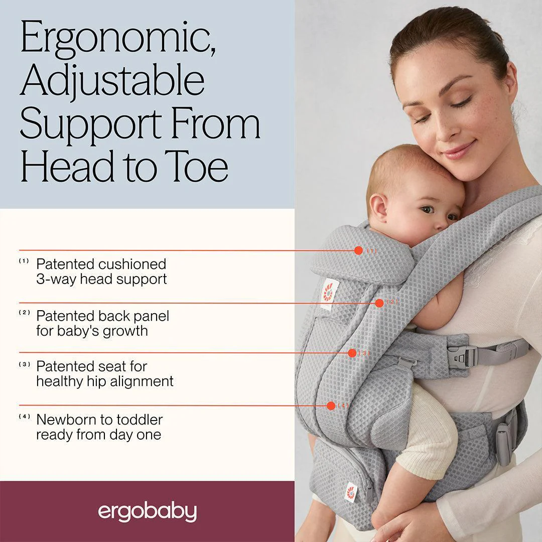 Ergobaby Omni Deluxe Carrier - Mesh - Pearl Grey - Image 3