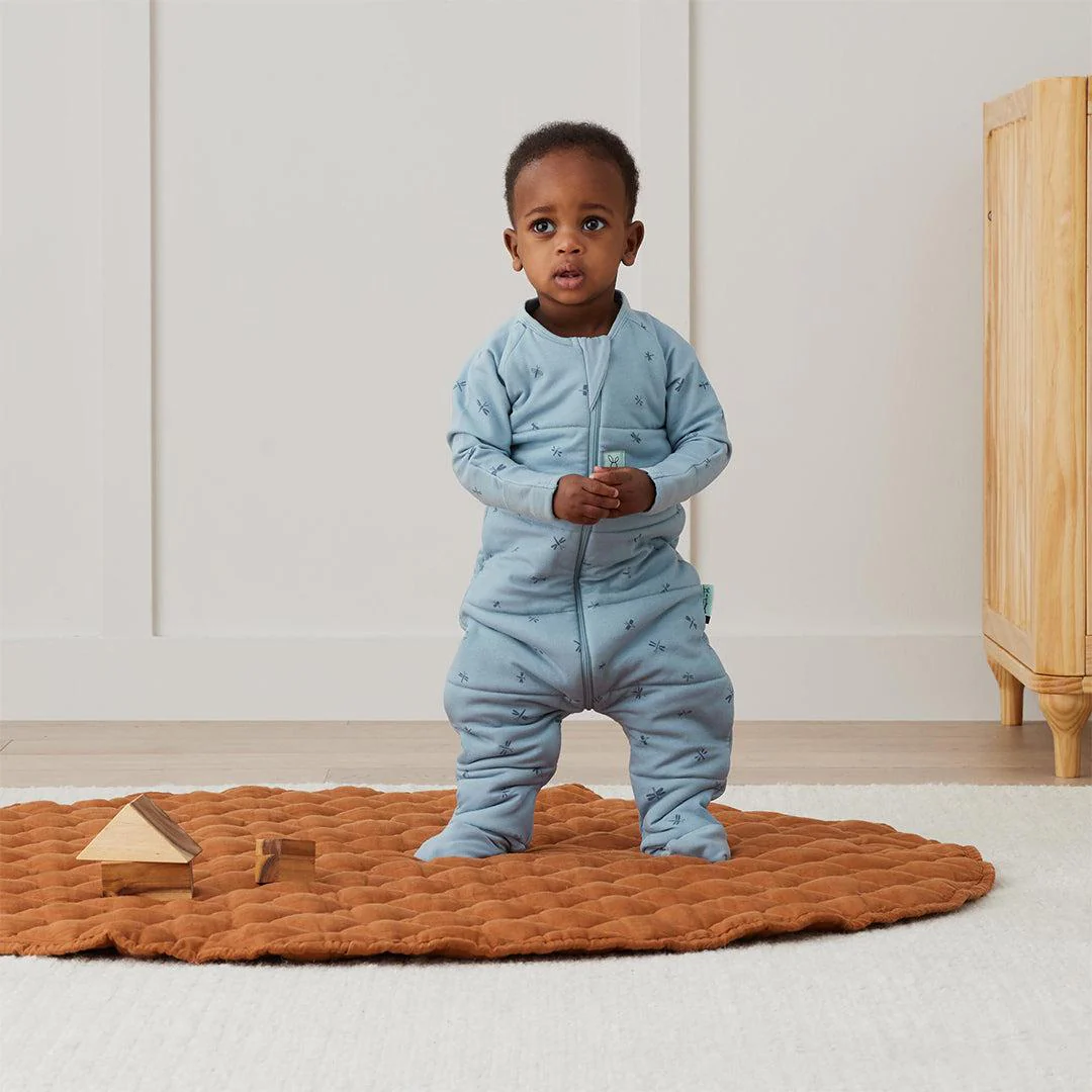 ergoPouch - Organic Winter Long Sleeved Sleep Onesie - 2.5 TOG - Blue Dragonflies - Image 2