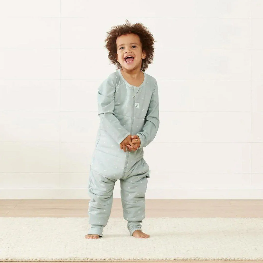 ergoPouch Organic Winter Long Sleeved Sleep Onesie - Sage - 2.5 TOG - Image 5