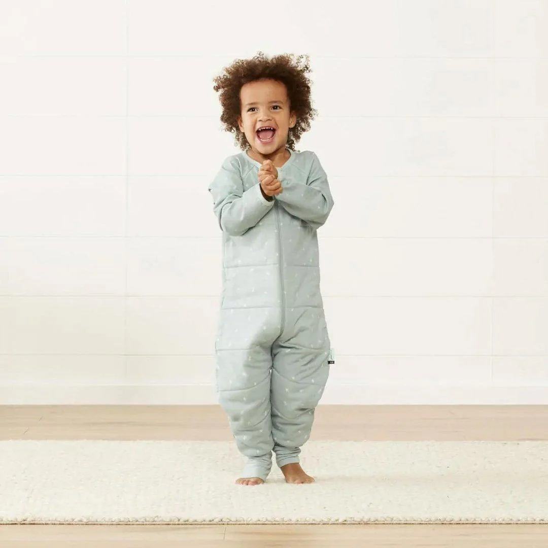 ergoPouch Organic Winter Long Sleeved Sleep Onesie - Sage - 2.5 TOG - Image 7