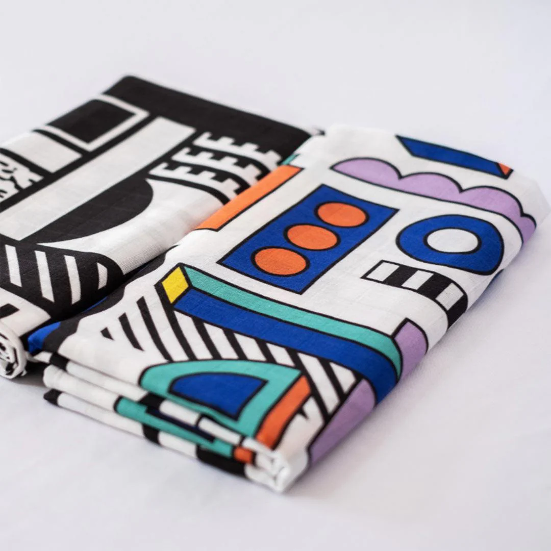 Etta Loves Muslin Squares - 2 Pack - Camille Walala - Image 4