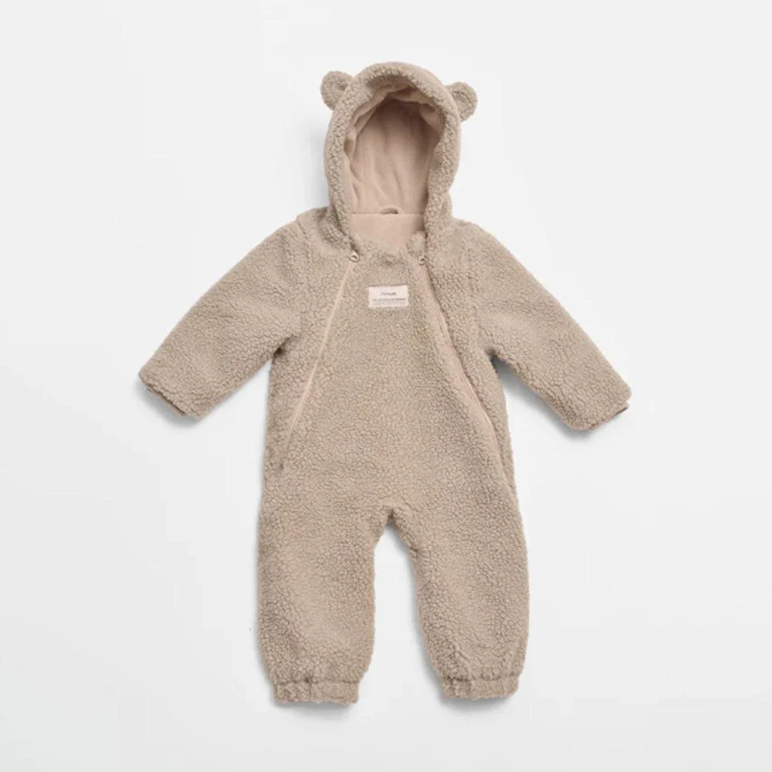 FINNSON Alf Footless Eco Pram Suit Borg - Beige