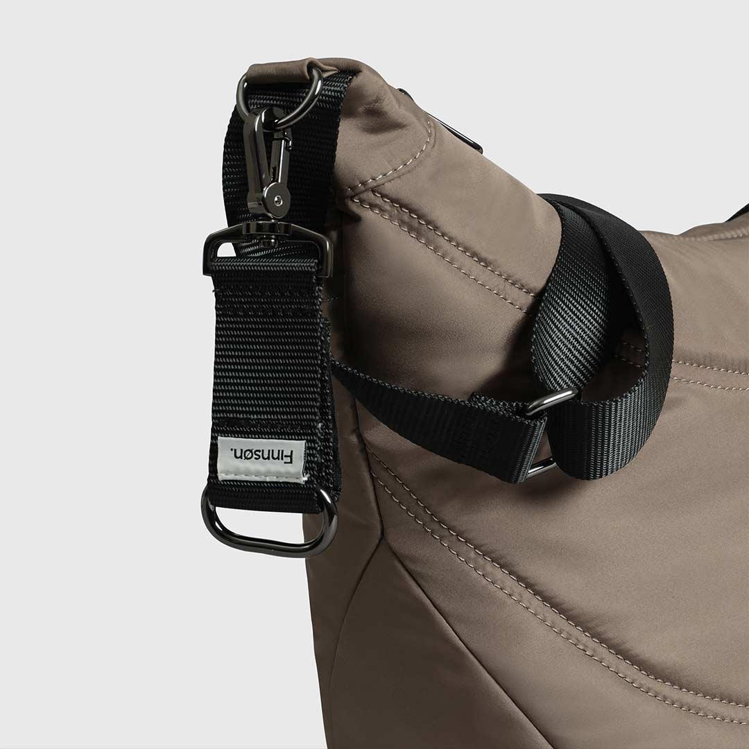 Finnson Fia Eco Oversized Sling Stroller Organiser with Clips - Mocha - Image 7