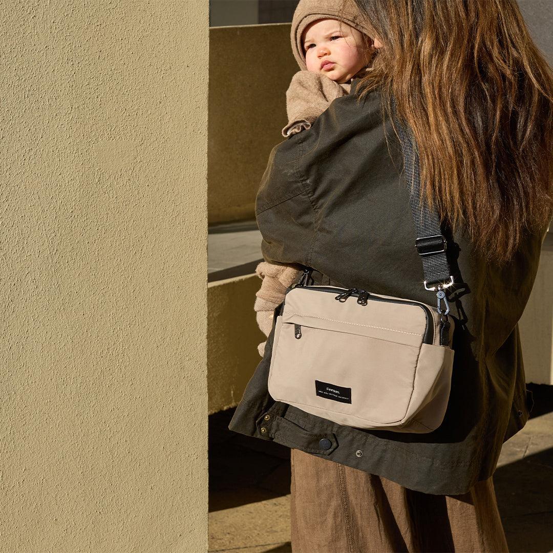 Finnson Frida Eco Stroller Organiser with Stroller Clips  - Taupe - Image 2