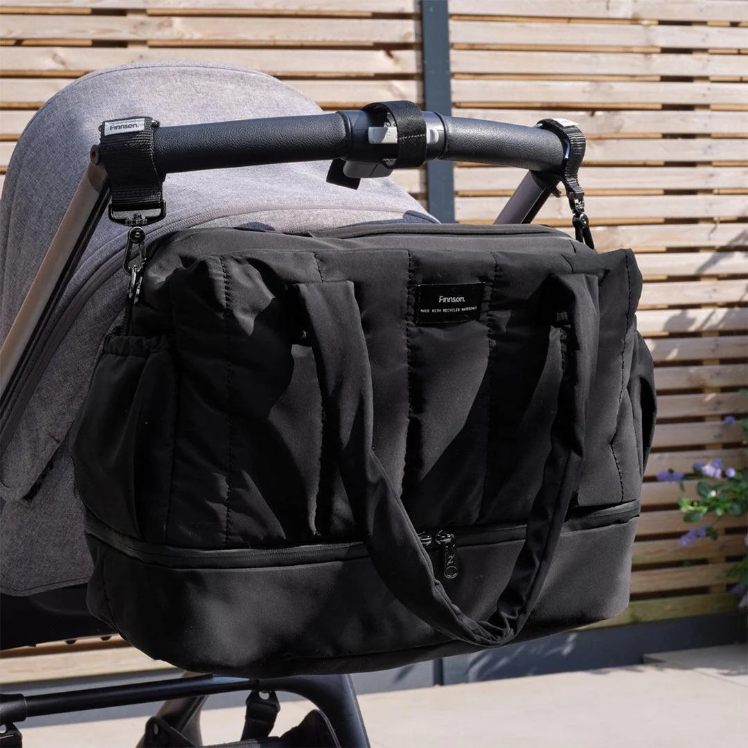 Finnson Innes Eco Holdall Changing Bag With Changing Mat - Black - Image 4