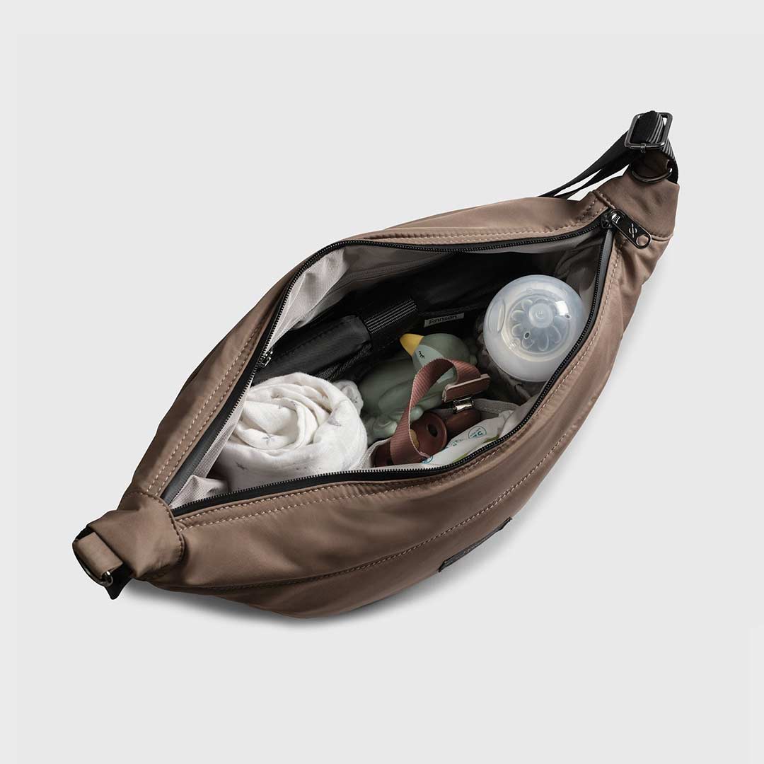 Finnson OSMA Eco Stroller Organiser with Stroller Clips - Mocha - Image 5
