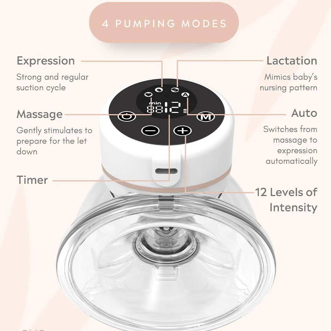 Fraupow Double Wearable Hands-Free Breast Pump - White - Image 6