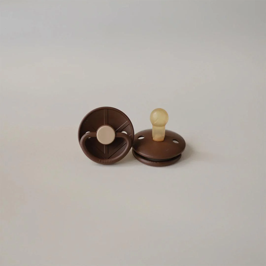 FRIGG Little Viking Silicone Pacifier - 2 Pack - Cocoa/Cream - Image 2