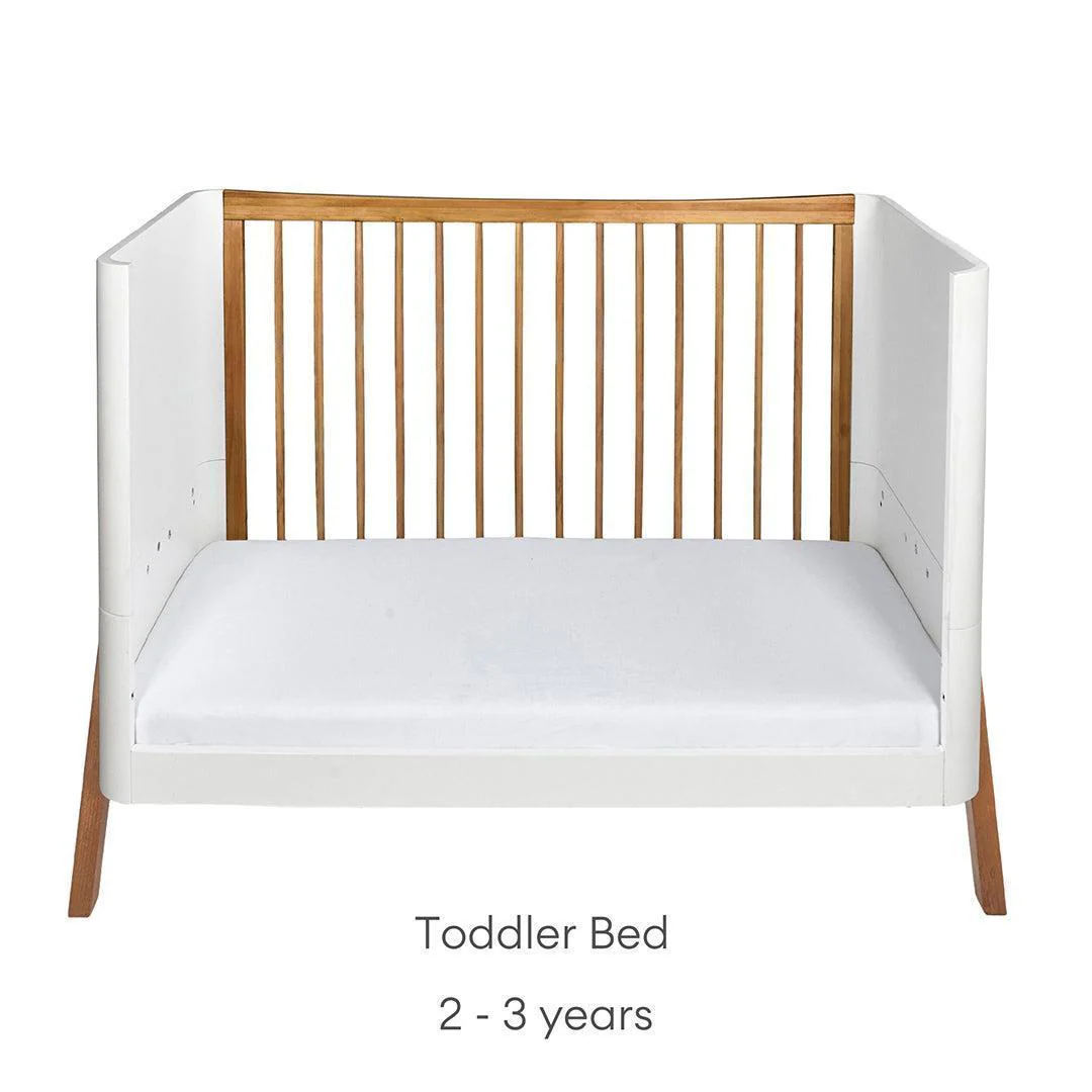 Gaia Baby Hera Cot Bed 'Studio Edit' - White / Oak - Image 9