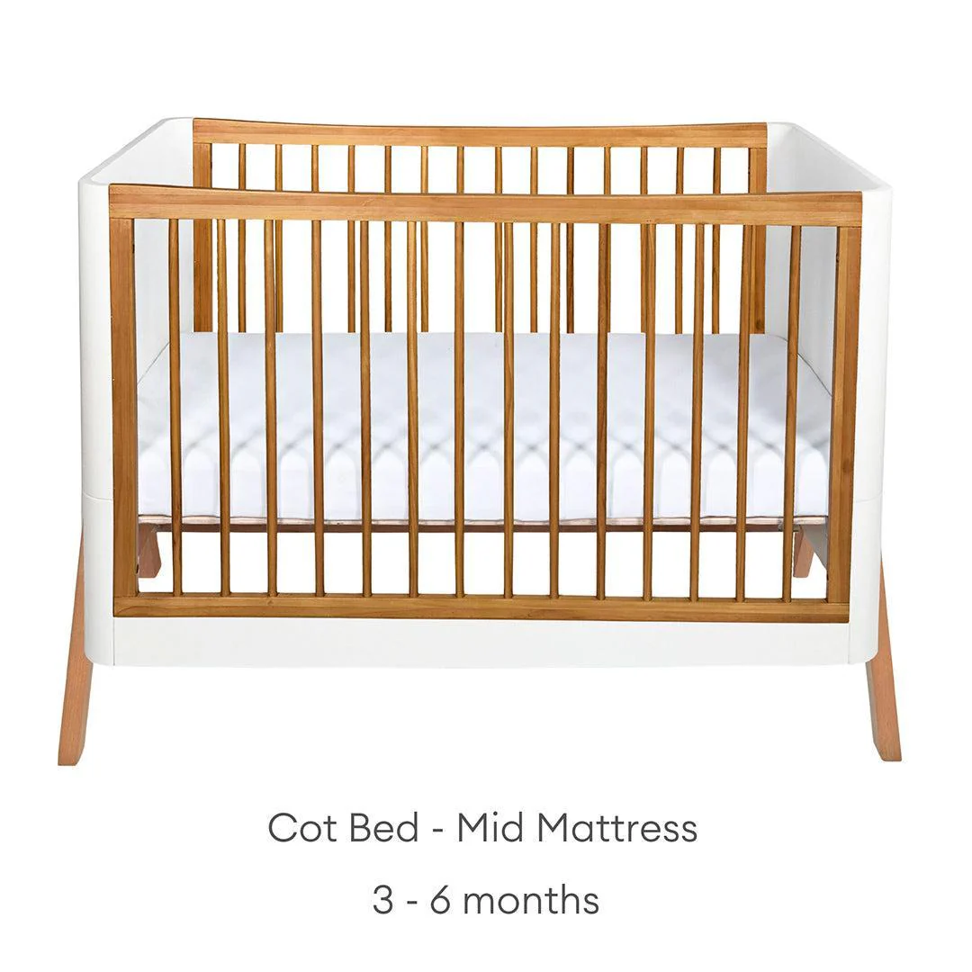 Gaia Baby Hera 'Studio Edit" Two Piece Set (Cot & Dresser) - White / Oak - Image 6