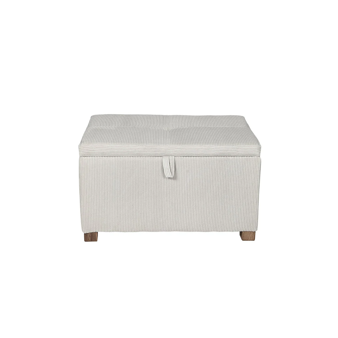 Gaia Baby Serena Footstool  - Ecru Corduroy - Image 3