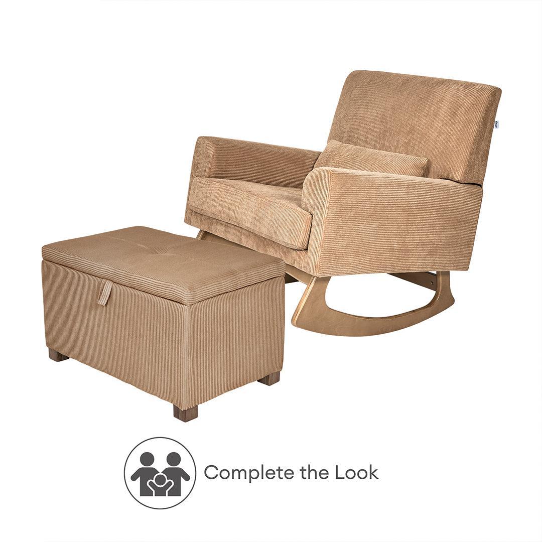 Gaia Baby Serena Rocking & Feeding Chair - Caramel Corduroy - Image 10