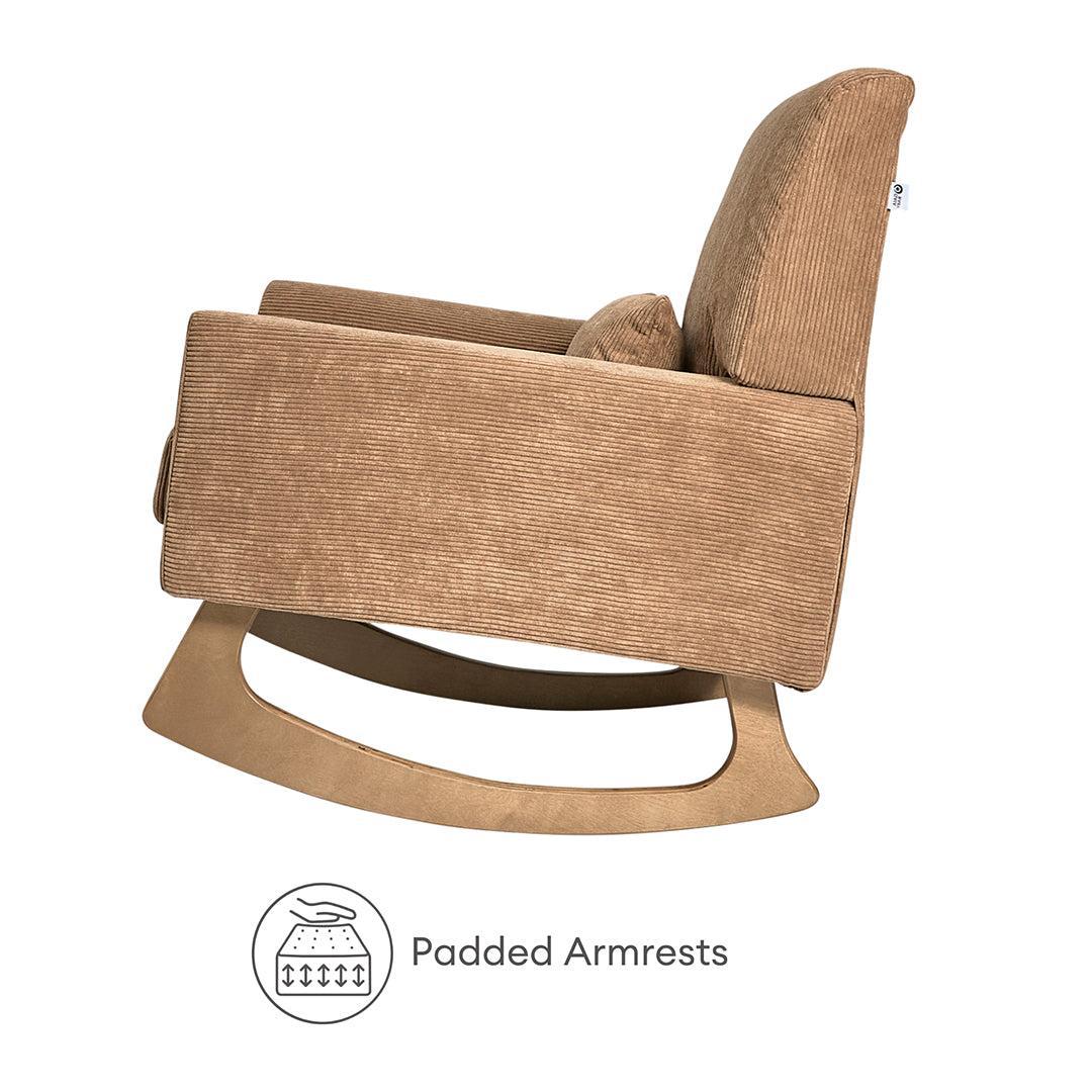Gaia Baby Serena Rocking & Feeding Chair - Caramel Corduroy - Image 6