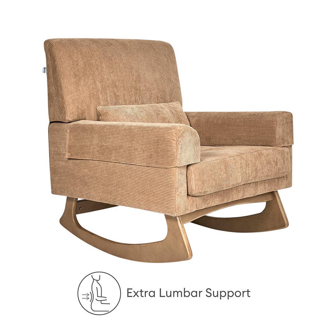 Gaia Baby Serena Rocking & Feeding Chair - Caramel Corduroy - Image 7