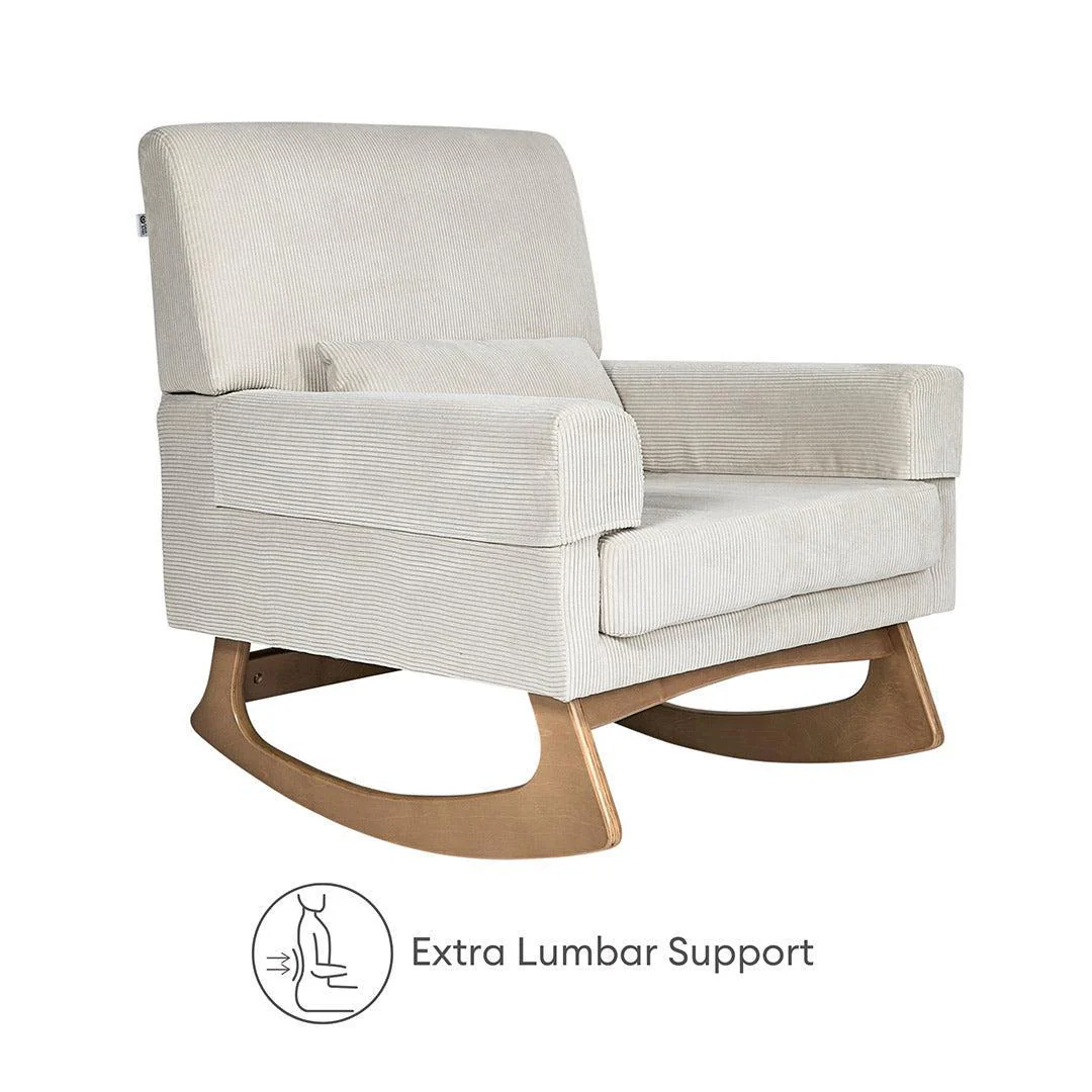 Gaia Baby Serena Rocking & Feeding Chair - Ecru Corduroy - Image 4