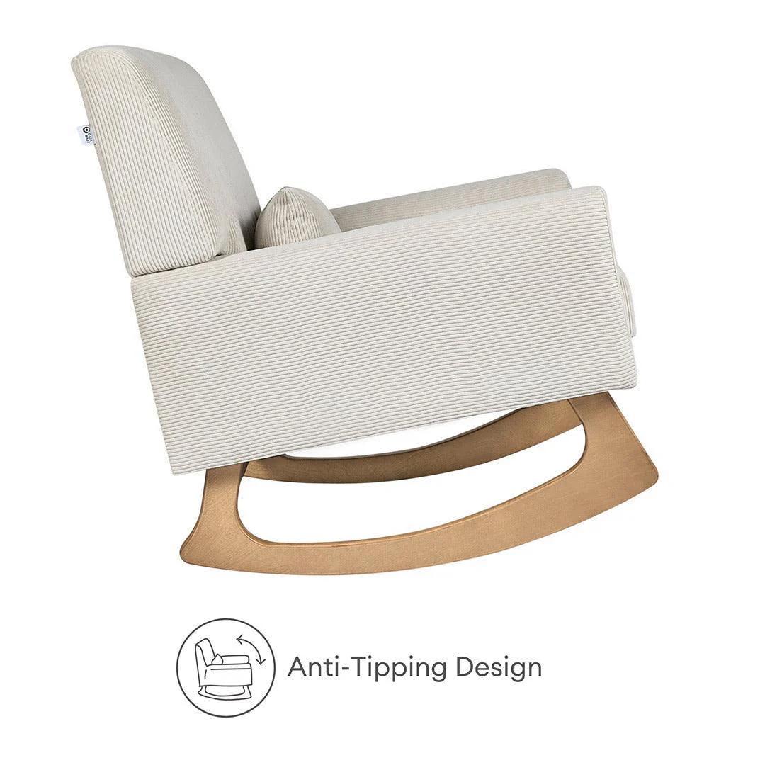 Gaia Baby Serena Rocking & Feeding Chair - Ecru Corduroy - Image 6