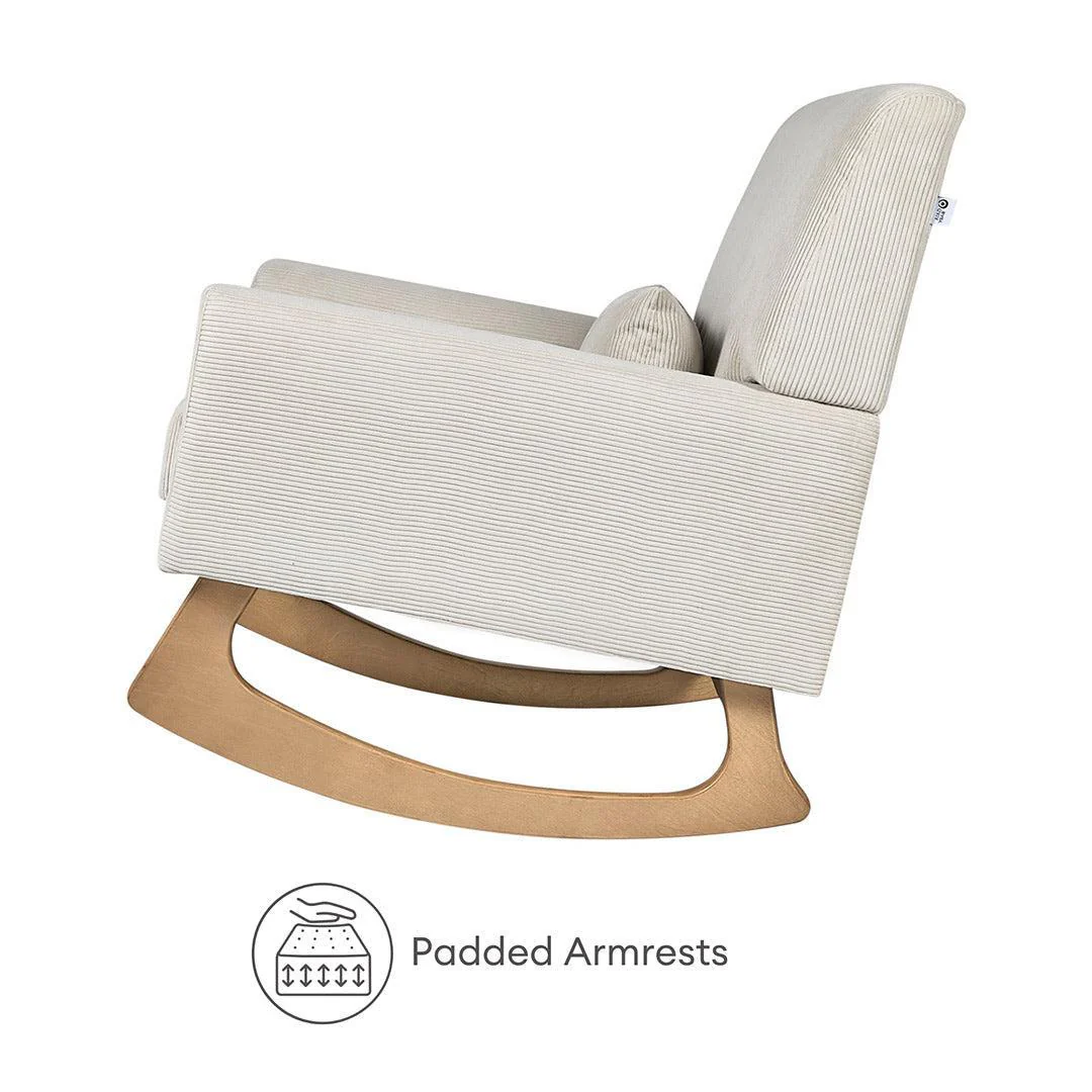 Gaia Baby Serena Rocking & Feeding Chair - Ecru Corduroy - Image 8