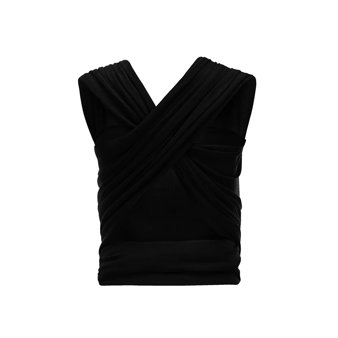Gaia Baby Gaia Stretchy Baby Wrap Carrier - Organic Cotton - Ebony - Image 9