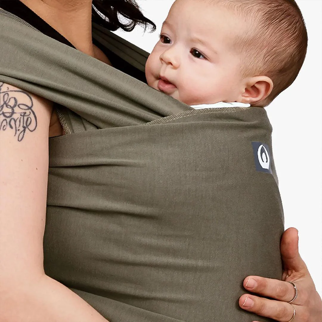 Gaia Baby Gaia Stretchy Baby Wrap Carrier - Organic Cotton -  Forest Green - Image 9