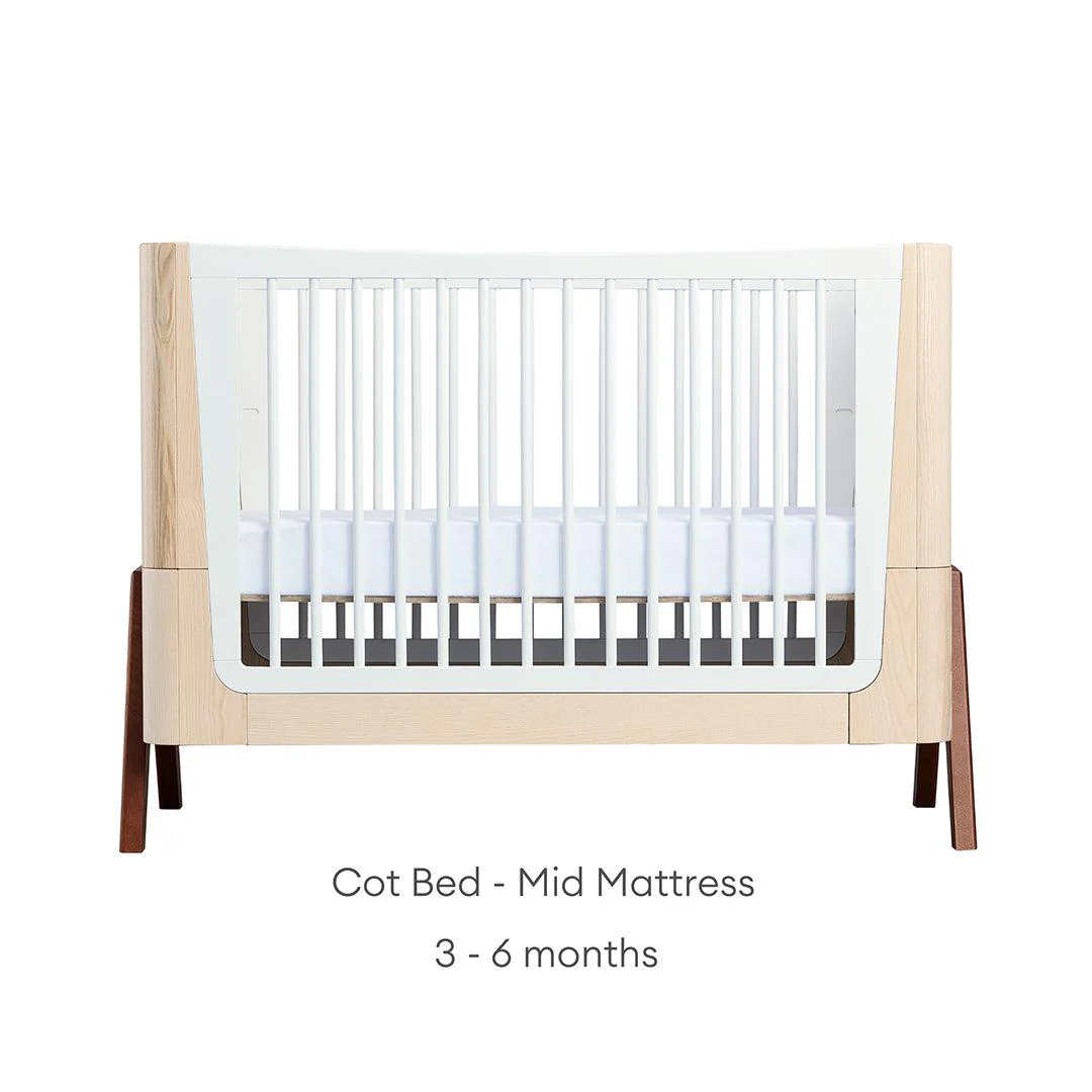 Gaia Hera Complete Sleep Cot Bed - Natural + Walnut - Image 8