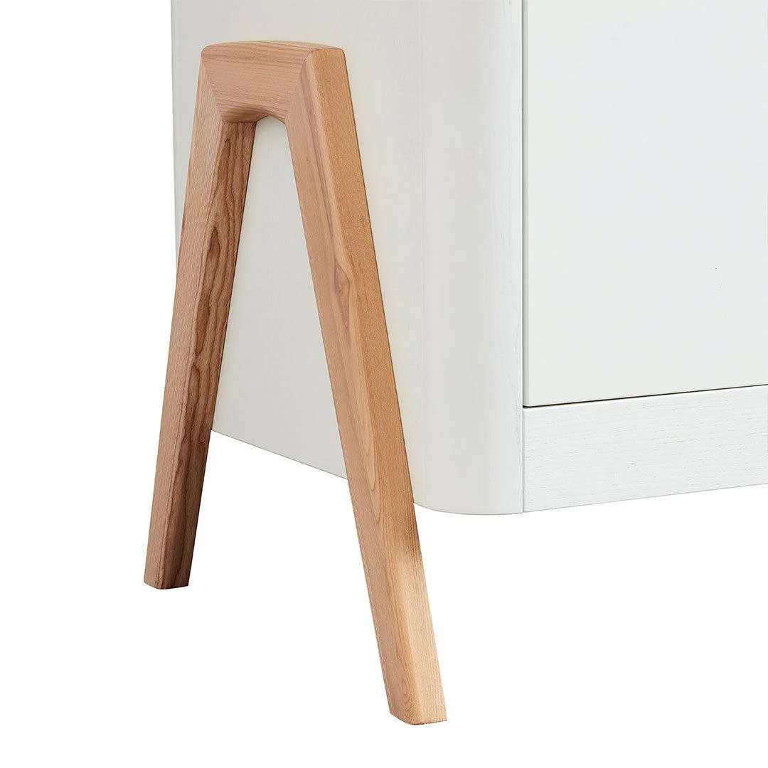 Gaia Baby Hera Cot Bed + Dresser Two Piece Bundle - Scandi-White + Natural - Image 18
