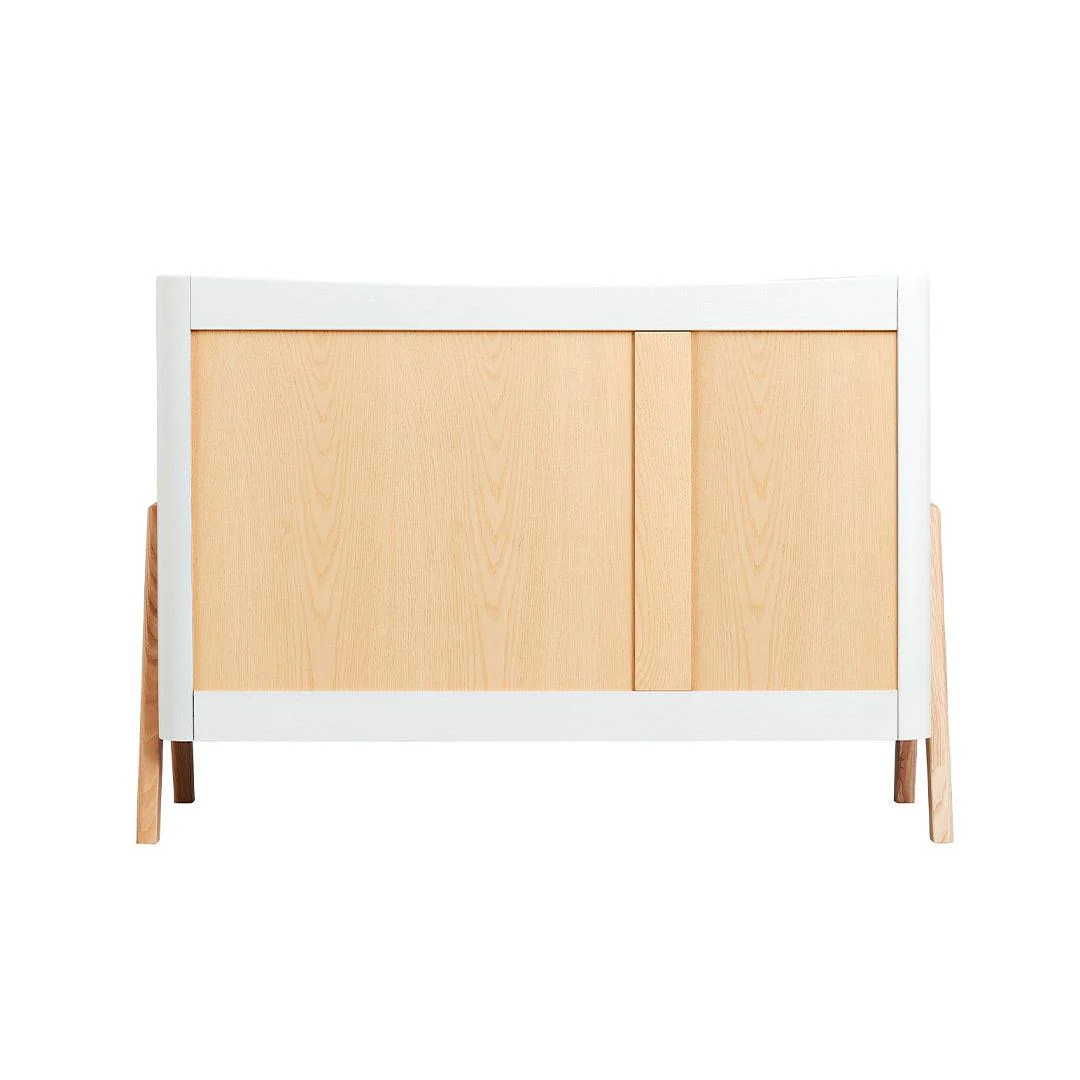 Gaia Baby Hera Cot Bed + Dresser Two Piece Bundle - Scandi-White + Natural - Image 19