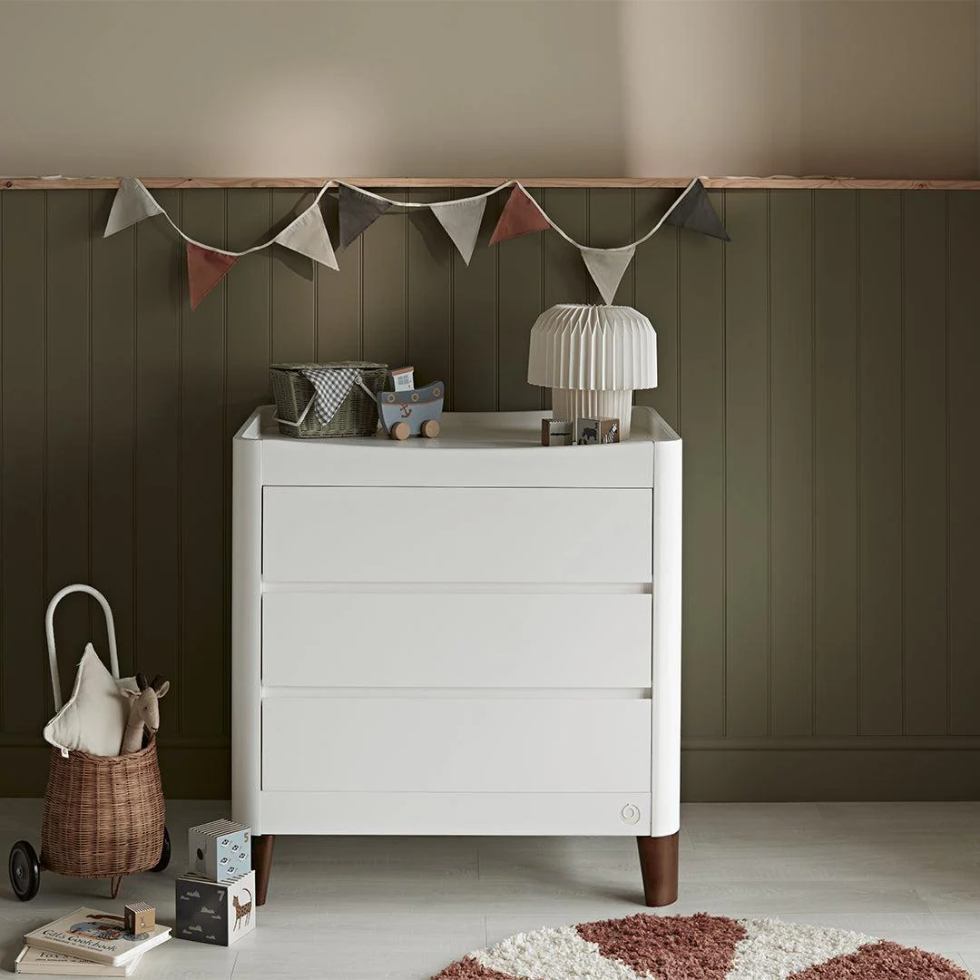 Gaia Baby Serena "All-In-One" and Dresser Set - White / Walnut - Image 7