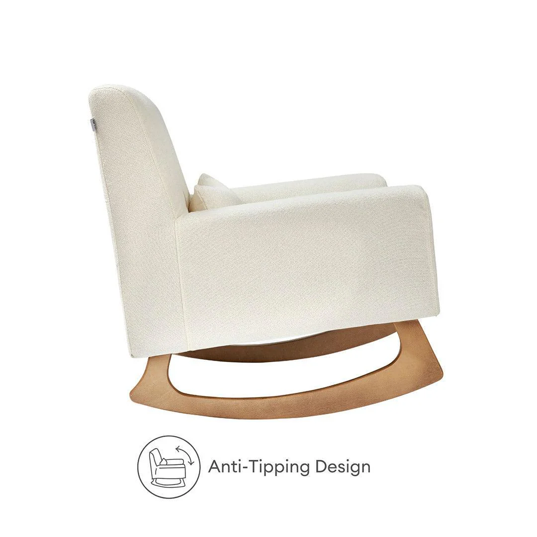 Gaia Baby Serena Rocking & Feeding Chair - Chalk Bouclé - Image 6
