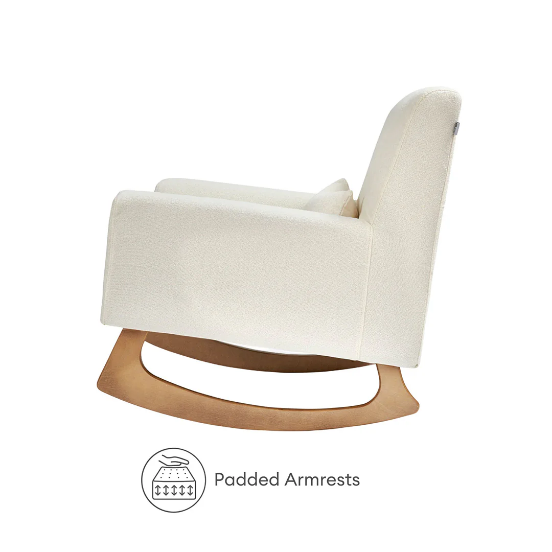 Gaia Baby Serena Rocking & Feeding Chair - Chalk Bouclé - Image 8
