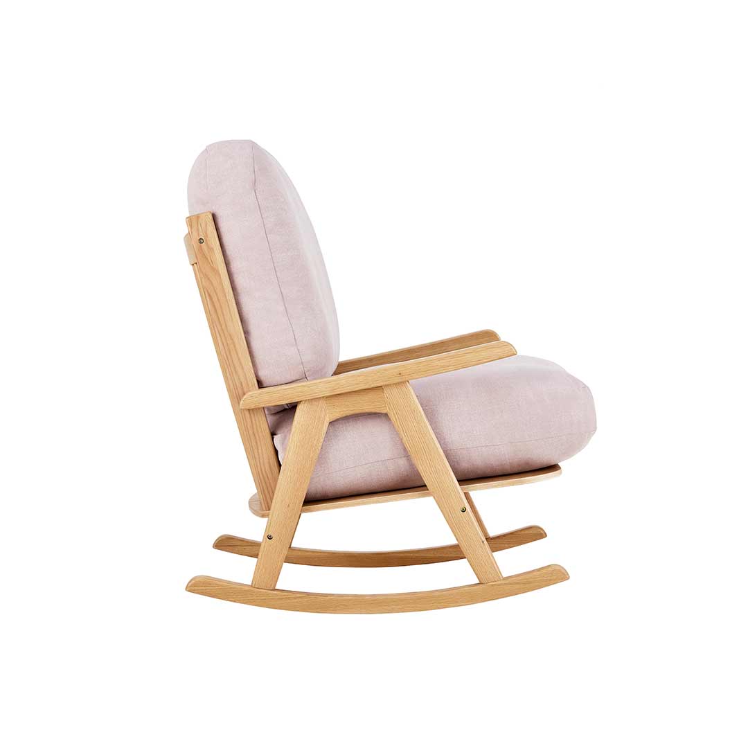 Gaia Hera Rocking Chair - Natural Oak + Blush - Image 6