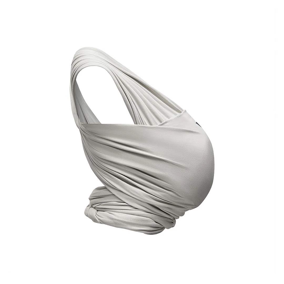 Gaia Stretchy Baby Wrap Carrier - Organic Cotton - Silver Grey - Image 9
