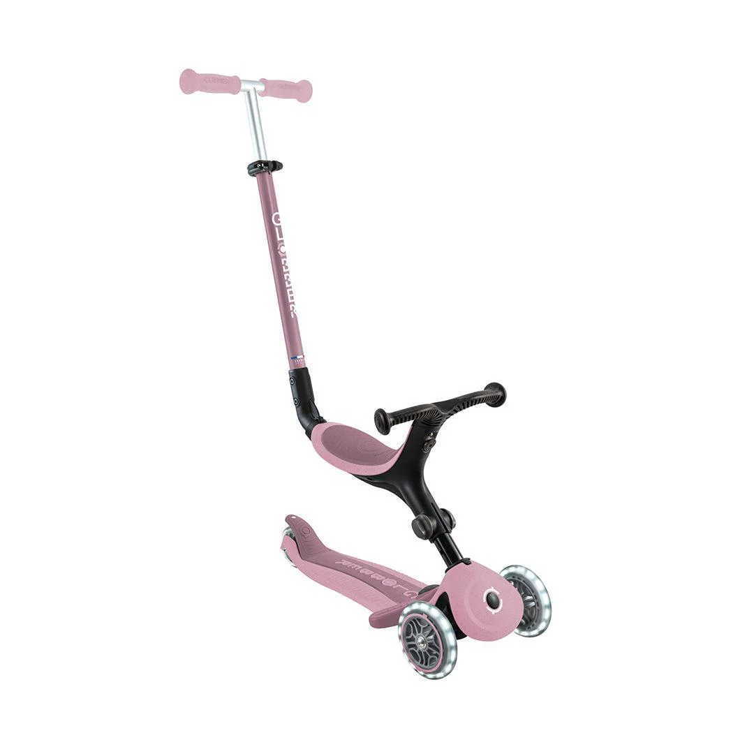 Globber Go Up Eco Active Lights Scooter - Berry