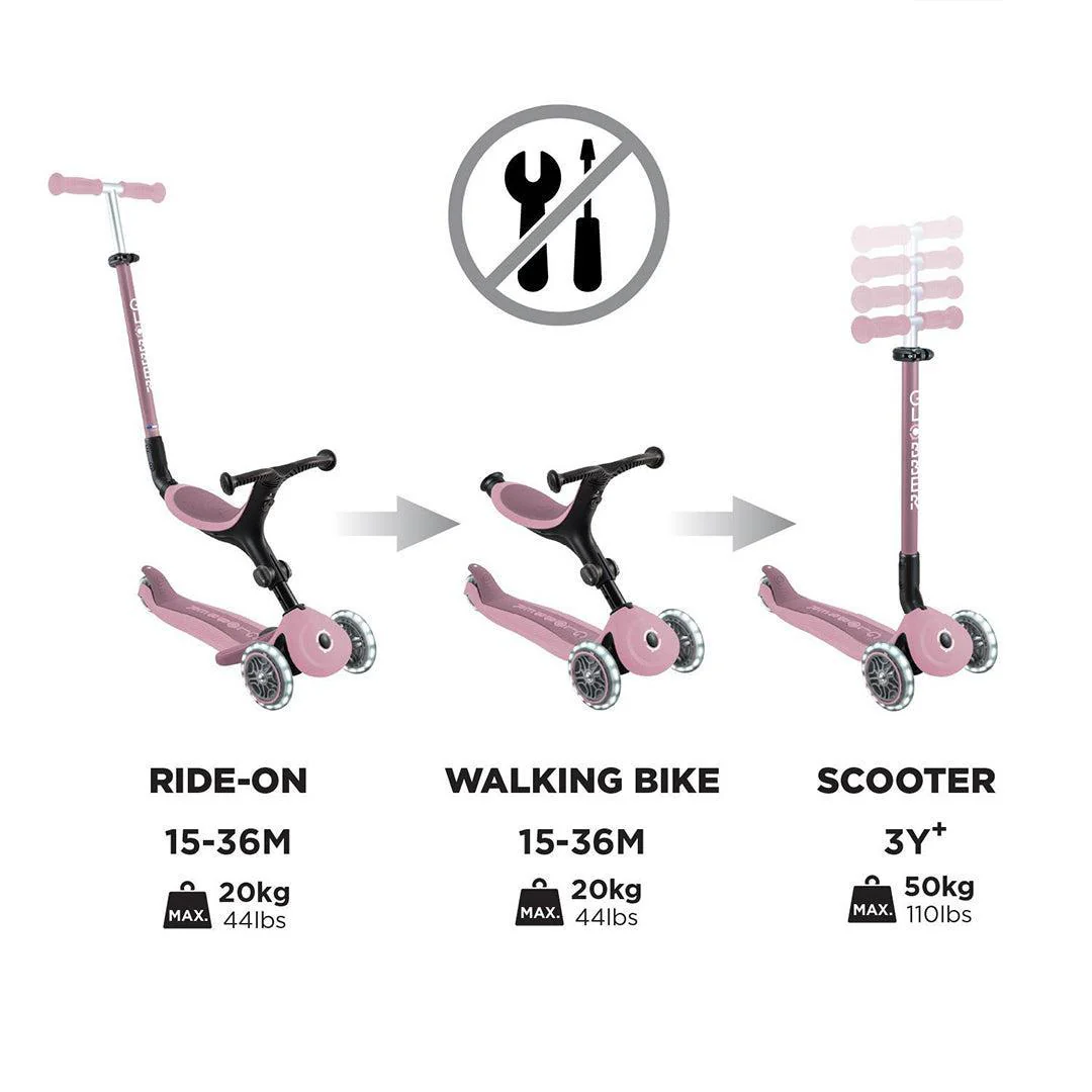 Globber Go Up Eco Active Lights Scooter - Berry - Image 2